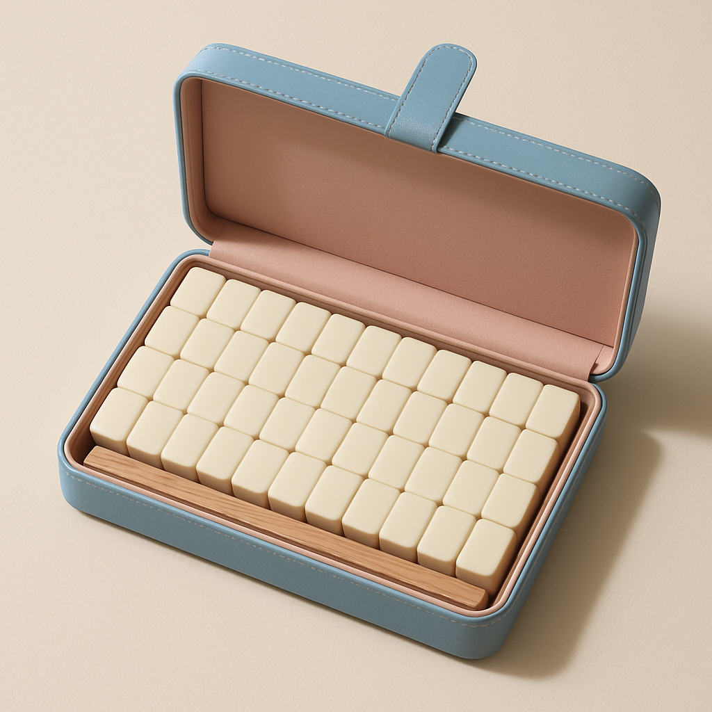 Custom mahjong Edition with brand-built tiles and case